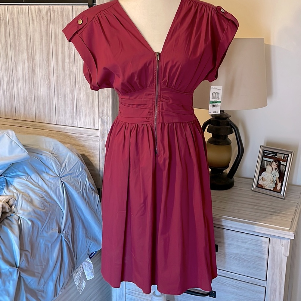 Beet red summer dress
